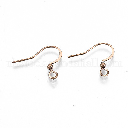 304 Stainless Steel French Earring Hooks UK-STAS-S111-004RG-NR-1