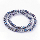 Electroplate Glass Faceted Rondelle Beads Strands UK-EGLA-D020-8x5mm-20-K-2