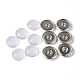 Snap Button Making Brass Snap Buttons with Clear Glass Cabochons UK-BUTT-MSMC002-08-1