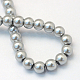 Baking Painted Pearlized Glass Pearl Round Bead Strands UK-HY-Q330-8mm-34-4