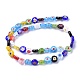 Flat Round Handmade Millefiori Glass Beads UK-X-LK-R004-54-2