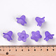 Purple Frosted Transparent Acrylic Flower Beads UK-X-PLF018-15-4