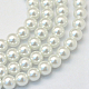 Baking Painted Pearlized Glass Pearl Round Bead Strands UK-HY-Q003-4mm-01-1
