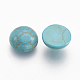 Craft Findings Dyed Synthetic Turquoise Gemstone Flat Back Dome Cabochons UK-TURQ-S266-8MM-01-K-2