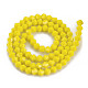 Opaque Solid Color Glass Beads Strands UK-GLAA-Q080-4mm-B10-2