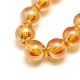 Natural Quartz Crystal Beads Strands UK-G-L093-8mm-01-K-2