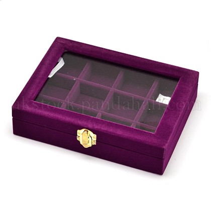 Wooden Rectangle Jewelry Boxes UK-OBOX-L001-04B-1