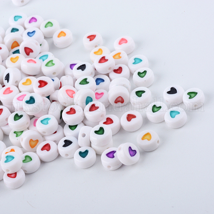 Opaque Acrylic Beads UK-SACR-Q126-07-1