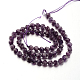 Natural Amethyst Beads Strands UK-G-L434-24-12mm-K-2
