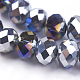 Electroplate Glass Faceted Rondelle Beads Strands UK-EGLA-D020-8x5mm-20-K-3