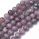 Natural Lepidolite/Purple Mica Beads Strands UK-G-G770-04A-8mm-1