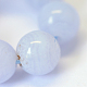 Grade AB+ Natural Blue Lace Agate Round Bead Strands UK-G-E334-8mm-18-4