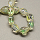 Electroplate Transparent Glass Beads Strands UK-EGLA-Q045-13x18mm-01-K-2
