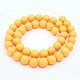 Round Shell Pearl Frosted Beads Strands UK-BSHE-I002-6mm-01-K-2