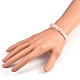 Chips Natural Rose Quartz Beaded Stretch Bracelets UK-BJEW-JB01826-02-3