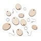 Yilisi DIY Unfinished Wooden Pendant Earring Making Kits UK-DIY-YS0001-17-3