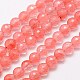 Cherry Quartz Glass Beads Strands UK-G-G542-10mm-03-K-1