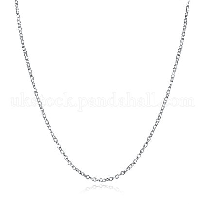 925 Sterling Silver Chain Necklaces UK-NJEW-BB30129-16-1