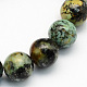 Natural African Turquoise(Jasper) Round Beads Strands UK-G-S181-12mm-1