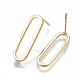 Brass Stud Earrings UK-KK-T038-484A-2
