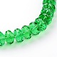 Faceted Rondelle Imitation Austrian Crystal Glass Bead Strands UK-G-PH0009-15-8x5mm-2
