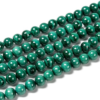 Natural Malachite Beads Strands UK-G-O166-07A-6mm-1