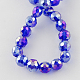 Electroplate Glass Beads Strands UK-EGLA-R034-10mm-06-K-2