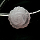 Flower Natural Rose Quartz Pendants UK-G-F270-28A-K-3