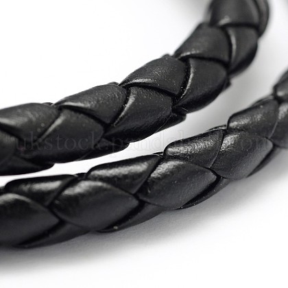 Braided Imitation Leather Cord UK-LC-D051-B-11-1