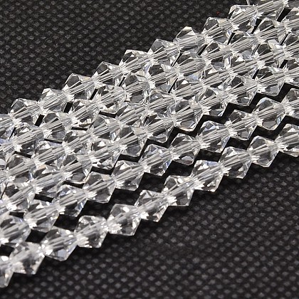 Imitate Austrian Crystal Bicone Glass Beads Strands UK-GLAA-F029-6x6mm-13-1
