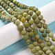 Round Frosted Natural TaiWan Jade Bead Strands UK-G-M248-10mm-02-4