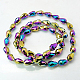 Electroplate Glass Beads Strands UK-EGLA-D017-12x8mm-4-K-2