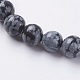 Natural Snowflake Obsidian Beads Strands UK-G-G515-8mm-01-3