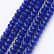 Faceted Solid Color Glass Rondelle Bead Strands UK-GLAA-Q044-6mm-22-1
