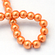 Baking Painted Pearlized Glass Pearl Round Bead Strands UK-HY-Q330-8mm-36-4