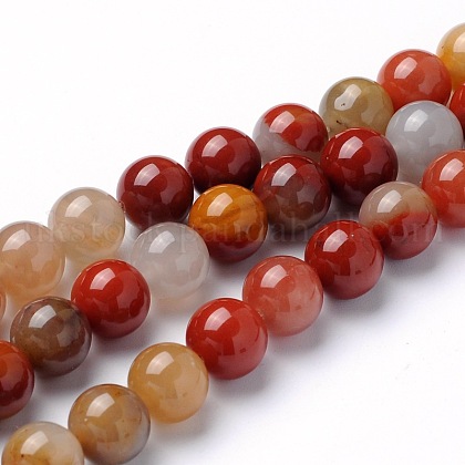 Natural Jade Beads Strands UK-G-L383-05-8mm-K-1