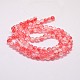 Two Tone Crackle Glass Beads Strands UK-GLAA-F034-8mm-06-K-2