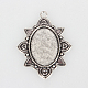 Tibetan Style Alloy Pendant Cabochon Settings&nbsp;UK-X-TIBEP-N003-33AS-1