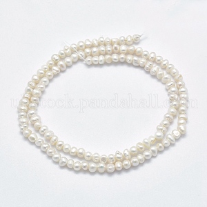 Natural Cultured Freshwater Pearl Beads Strands UK-PEAR-F007-61