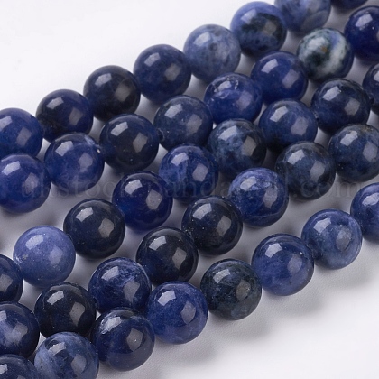 Natural Sodalite Beads Strands UK-G-E110-8mm-3-1