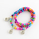 Three Loops Mashan Jade Gemstone Snap Bracelet Making UK-BJEW-R025-02-1