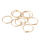 Golden Brass Hoop Earrings UK-X-EC108-4NFG-4