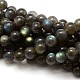 Grade AA Natural Gemstone Labradorite Round Beads Strands UK-G-E251-33-8mm-1