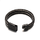 Braided Imitation Leather Cord Bracelets UK-BJEW-O124-01-3