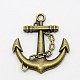 Nautical Theme Pirate Tibetan Silver Alloy Pendants UK-TIBEP-X0030-AB-FF-K-3
