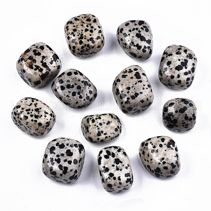 Natural Dalmatian Jasper Beads UK-G-N332-012-1