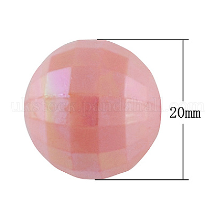 Opaque Chunky Bubblegum Acrylic Beads UK-SACR-R605-7-1