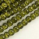Crackle Glass Beads Strands UK-GGC8mmY-A36-K-1