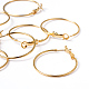 Golden Plated Brass Hoop Earrings UK-X-EC108-1NFG-3