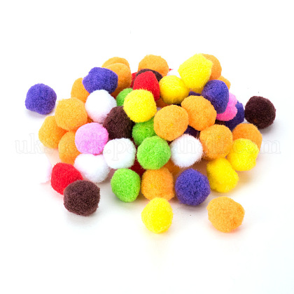 30mm Multicolor Assorted Pom Poms Balls About 250pcs for DIY Doll Craft Party Decoration UK-AJEW-PH0001-30mm-M-1